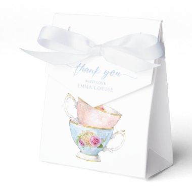 Elegant Flower Tea For Two Brunch Thank You Favor Boxes