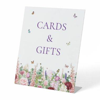 Elegant Flowers & Butterflies Invitations & Gifts Pedestal Sign