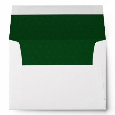 Elegant Forest Green Lined Envelope