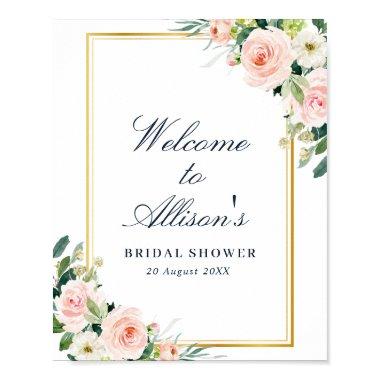 elegant frame bridal shower welcome sign