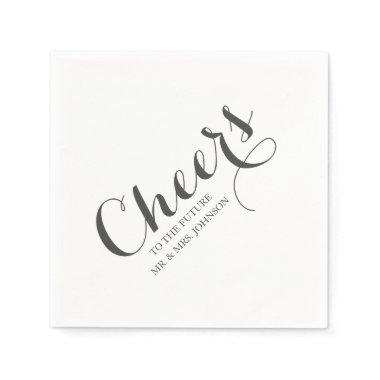 Elegant Future Mr & Mrs Name Simple Wedding Napkins