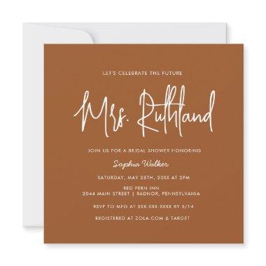 Elegant Future Mrs Bridal Shower Invitations