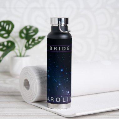Elegant Galaxy Theme Wedding Cute Night Sky Bride Water Bottle