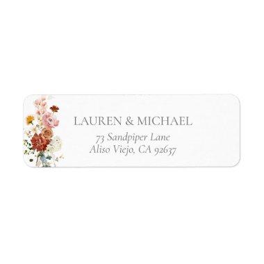 Elegant Garden Flower  Return Address Label