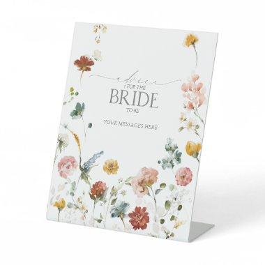 Elegant Garden Flowers Advice To The Bride Pedestal Sign