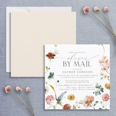 Elegant Garden Flowers Bridal Shower Mail Invitations