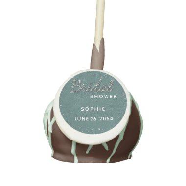 Elegant Glitter Rhinestones Emerald  Cake Pops