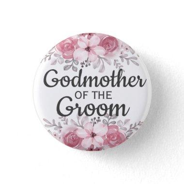 Elegant godmother of the groom button