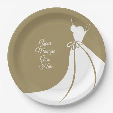 Elegant Gold and Gown  Paper Plates