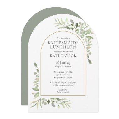Elegant Gold Arch Greenery Bridesmaids Luncheon