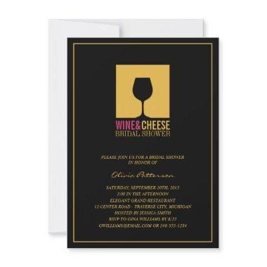 Elegant Gold Black Wine