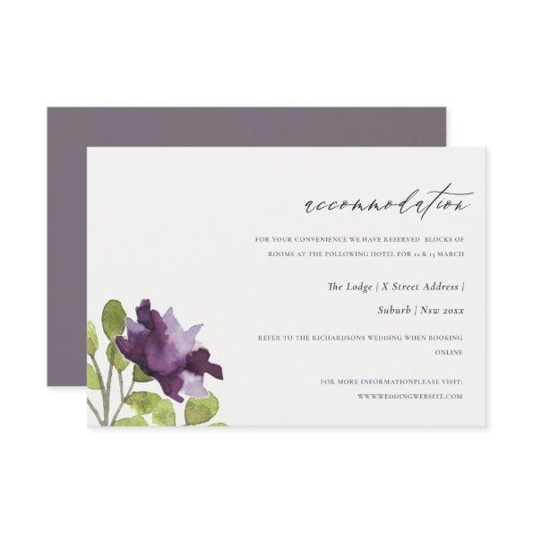 ELEGANT GOLD BLUE WATERCOLOUR FLORAL ACCOMMODATION