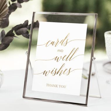 Elegant Gold Calligraphy Invitations and Well Wishes Poster