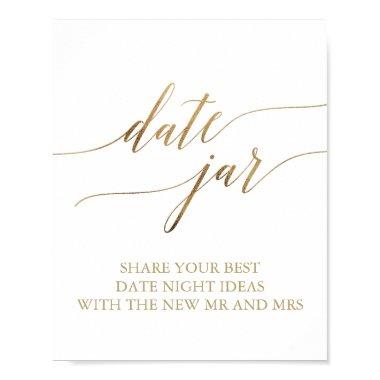 Elegant Gold Calligraphy Date Jar Sign