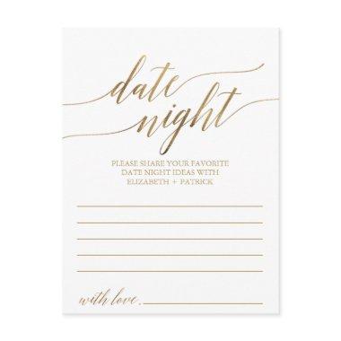 Elegant Gold Calligraphy Date Night Idea