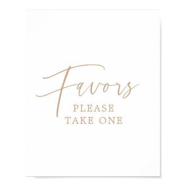 Elegant Gold Calligraphy Favors Sign