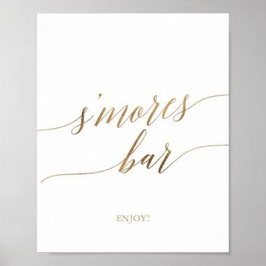 Elegant Gold Calligraphy S'mores Bar Sign