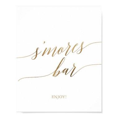 Elegant Gold Calligraphy S'mores Bar Sign