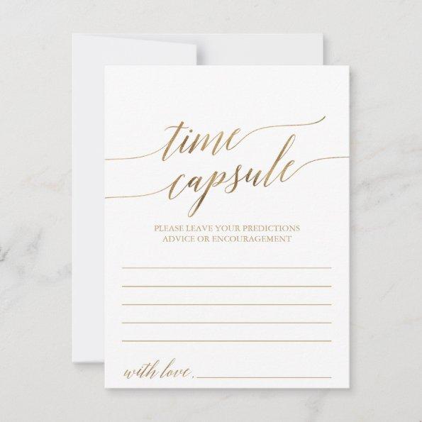 Elegant Gold Calligraphy Time Capsule Invitations