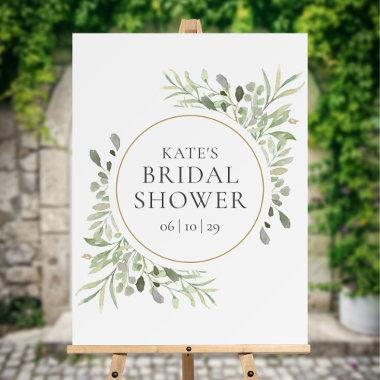 Elegant Gold Circle Greenery  Foam Board