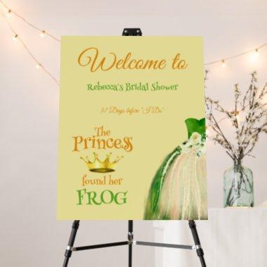 Elegant Gold Crown Princess Frog Bridal Shower Foam Board