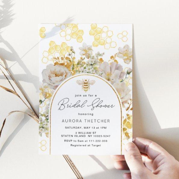 Elegant gold foil bee
