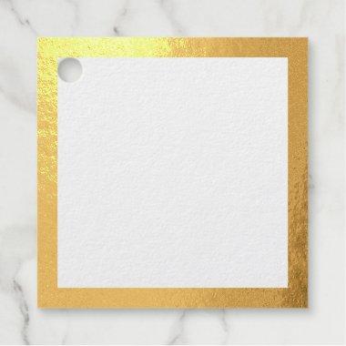 Elegant Gold Foil Blank Foil Favor Tags