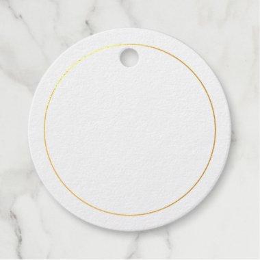 Elegant Gold Foil Blank Foil Favor Tags