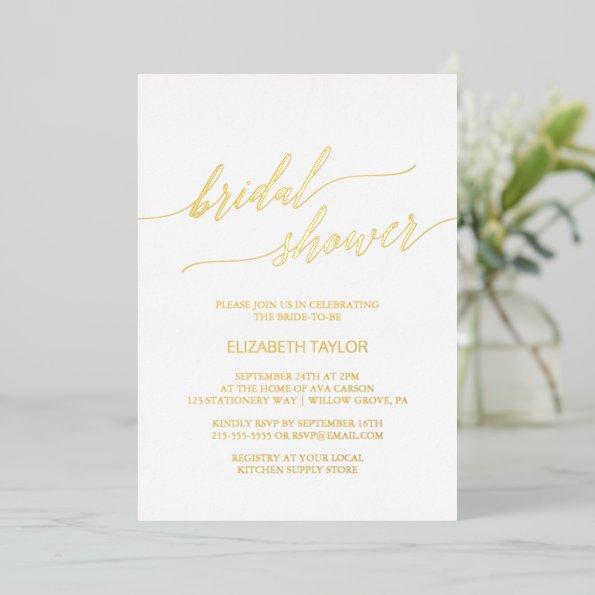 Elegant Gold Foil Calligraphy  Foil