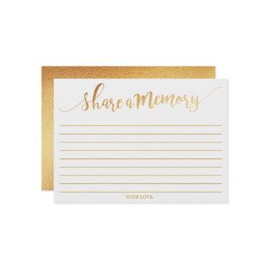 Elegant Gold Foil Share A Memory