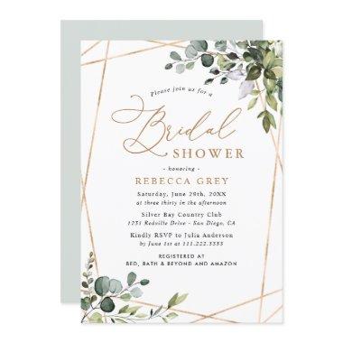 Elegant Gold Geometric Greenery
