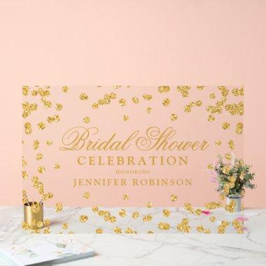 Elegant Gold Glitter  Welcome Acrylic Sign