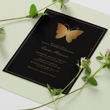 Elegant Gold Glitter Butterfly