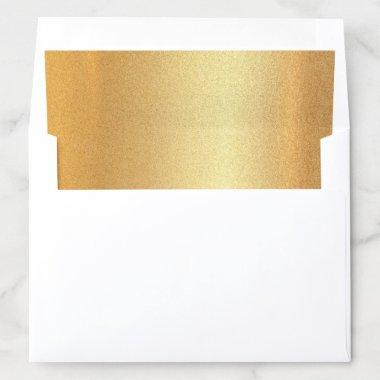 Elegant Gold Glitter Modern Glamour Golden Design Envelope Liner