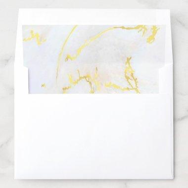 Elegant Gold Marble Modern Glam Golden Chic Envelope Liner