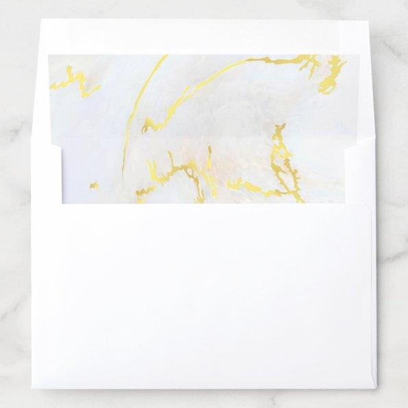 Elegant Gold Marble Modern Glam Golden Chic Envelope Liner