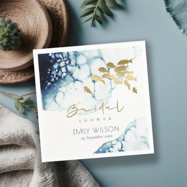 ELEGANT GOLD NAVY UNDERWATER FISH  NAPKINS