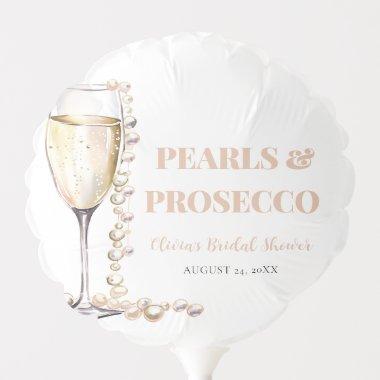 Elegant Gold Pearls and Prosecco  Balloon