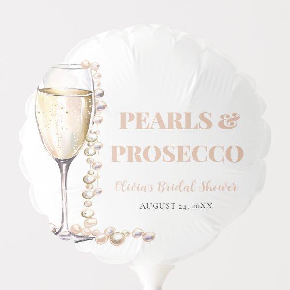 Elegant Gold Pearls and Prosecco  Balloon