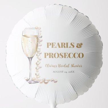 Elegant Gold Pearls and Prosecco  Balloon