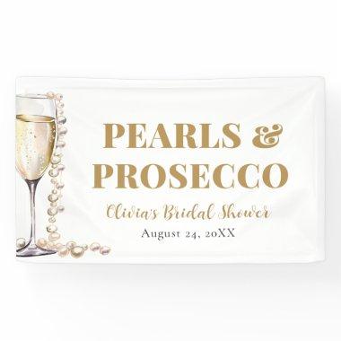 Elegant Gold Pearls and Prosecco  Banner