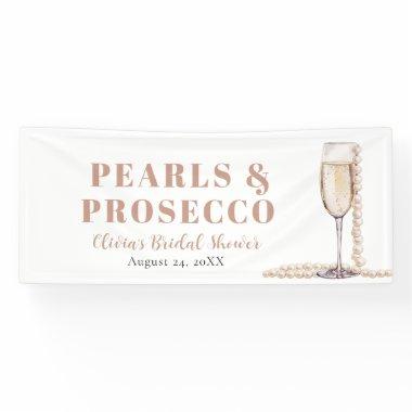 Elegant Gold Pearls and Prosecco  Banner