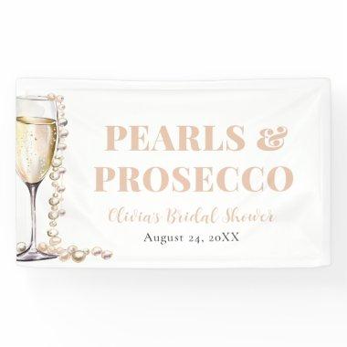 Elegant Gold Pearls and Prosecco  Banner