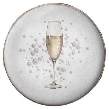Elegant Gold Pearls and Prosecco  Chocolate Covered Oreo
