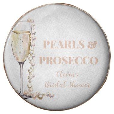 Elegant Gold Pearls and Prosecco Bridal Shower Chocolate Covered Oreo