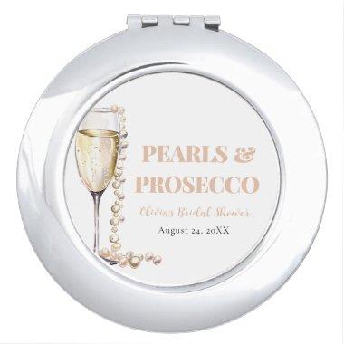 Elegant Gold Pearls and Prosecco  Compact Mirror
