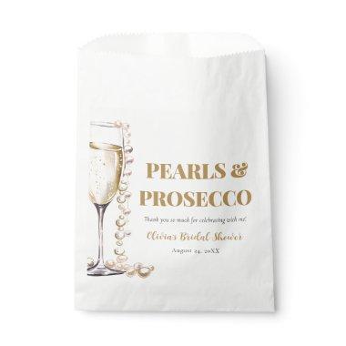 Elegant Gold Pearls and Prosecco  Favor Bag