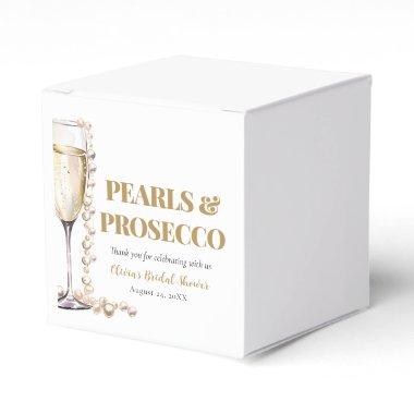 Elegant Gold Pearls and Prosecco  Favor Boxes