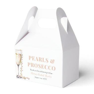 Elegant Gold Pearls and Prosecco  Favor Boxes