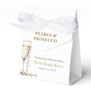 Elegant Gold Pearls and Prosecco  Favor Boxes